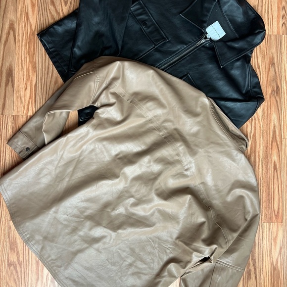 Black and Tan faux Leather bundle Jackets - Picture 5 of 6